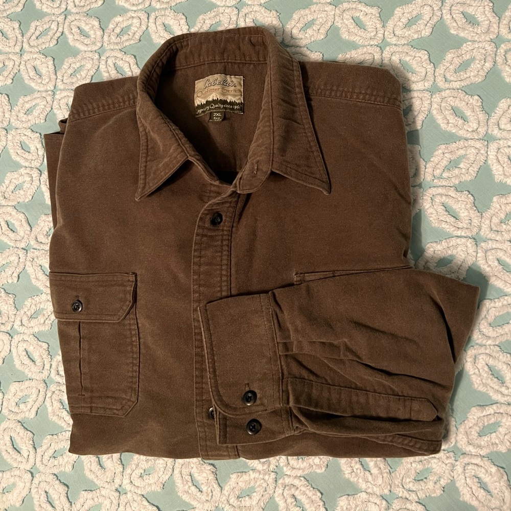 Cabela’s heavyweight brushed cotton button up